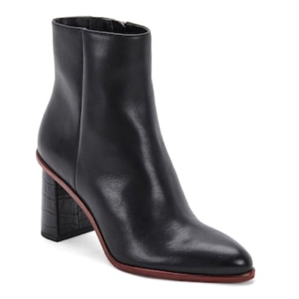 Elegant Black Leather Ankle Boots